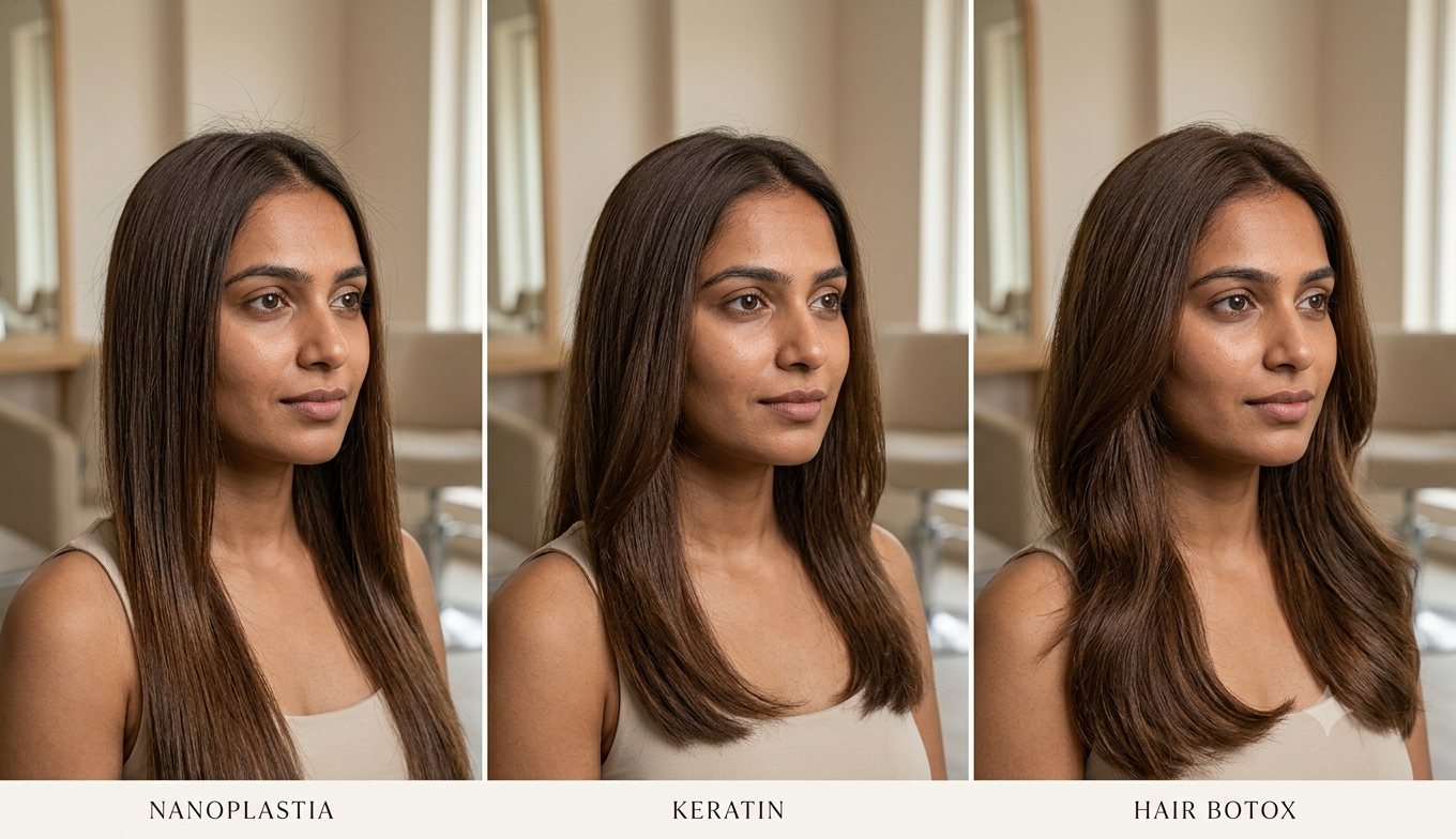 Nanoplastia vs Keratin vs Hair Botox Cost in India 2026: Which Treatment Fits Your Budget?